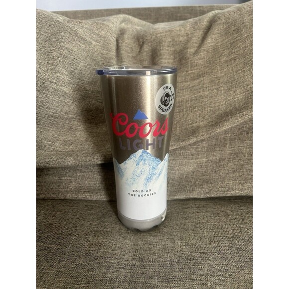 Coors Light Stainless Steel Tumbler And Speaker With Lid Gray - Picture 3 of 11